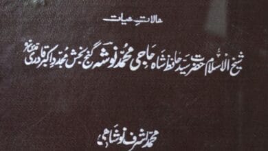Azkar-e-Nosha Ganjh Bakhsh(Khalat-e-Khayat Haji Muhammad Nosha)