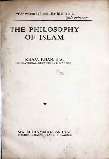 The philosophy of Islam